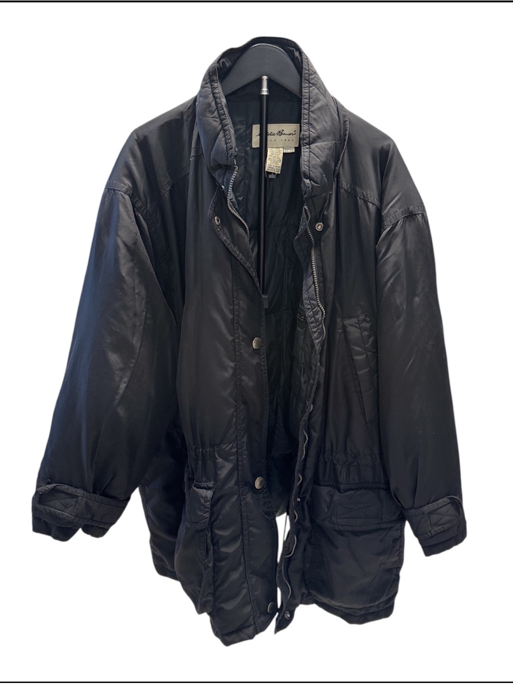 Vintage Eddie Bauer Black Women's Puffer Jacket - Quilted Insulated Coat